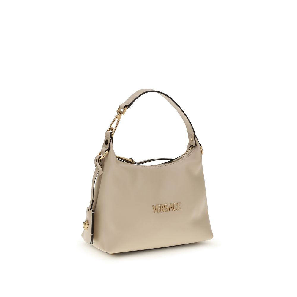 Versace Cream Calf Leather Bos Taurus Handbag