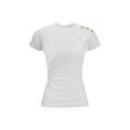 Balmain White Cotton T-Shirt