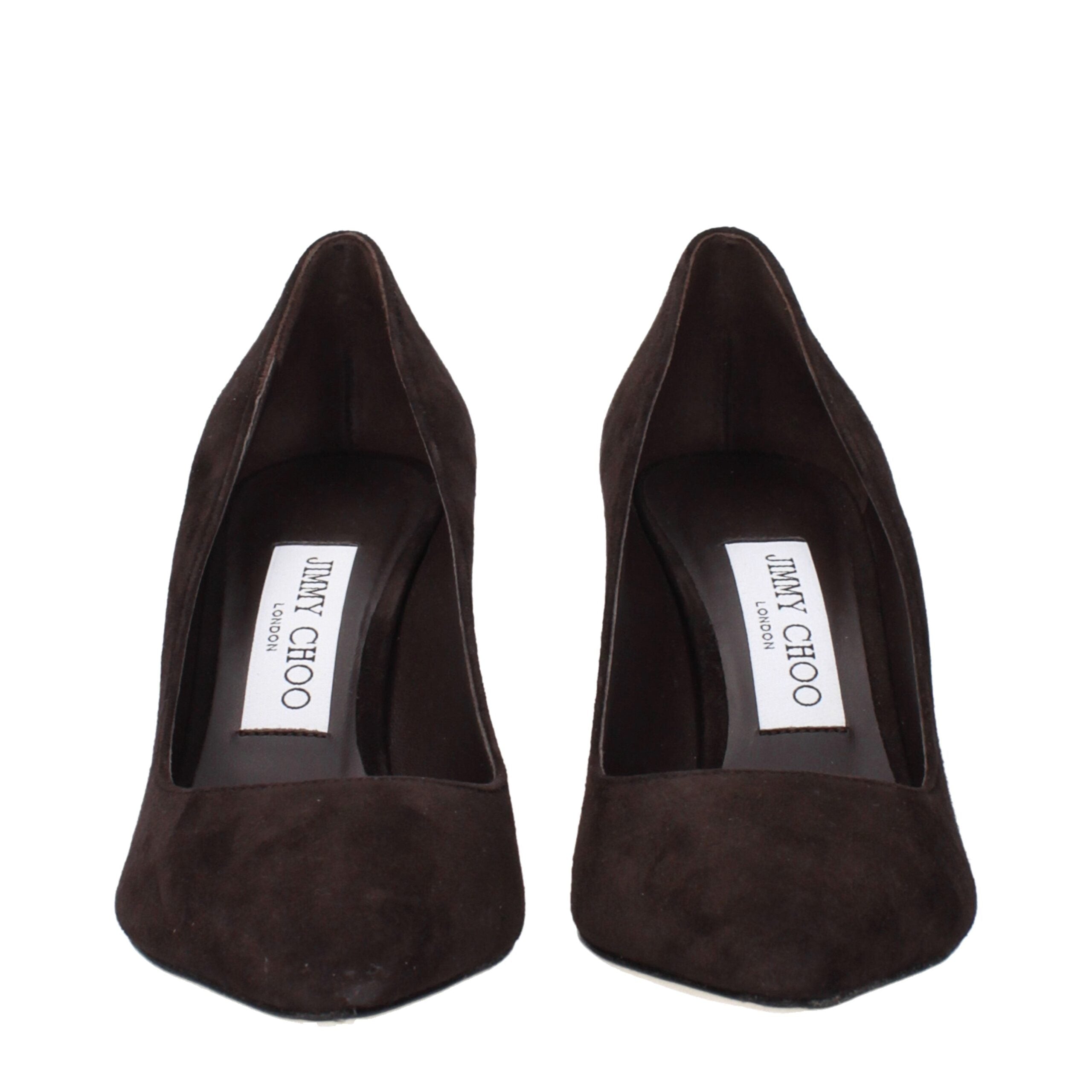 Jimmy Choo Brown Leather High Heel Pumps