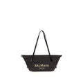 Balmain Black Raffia Shoulder Bag