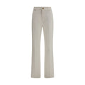 Balmain White Cotton Straight-Leg Jeans