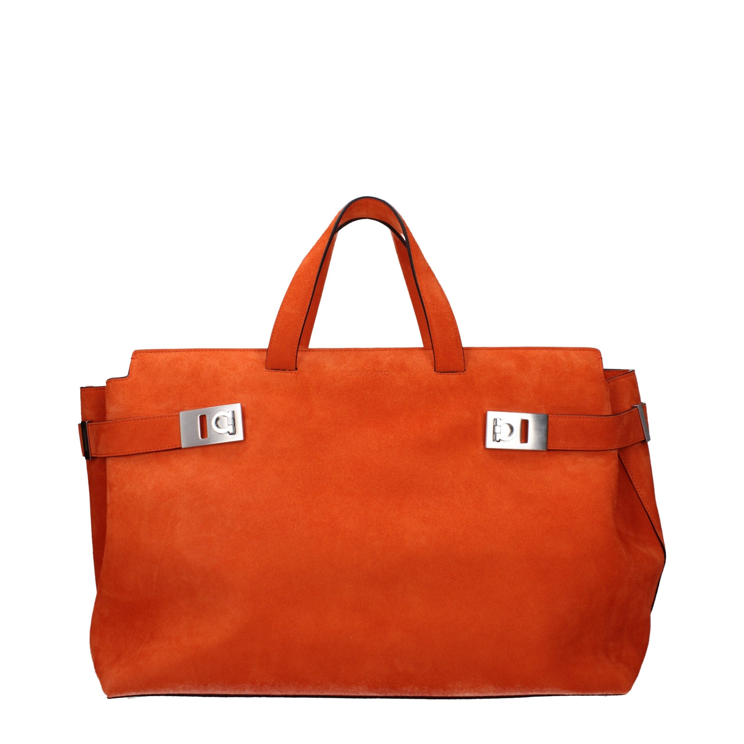 Salvatore Ferragamo Orange Leather Handbag
