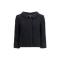 Valentino Black Fleece Wool Coat