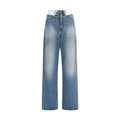 MM6 Blue Cotton Straight-Leg Jeans
