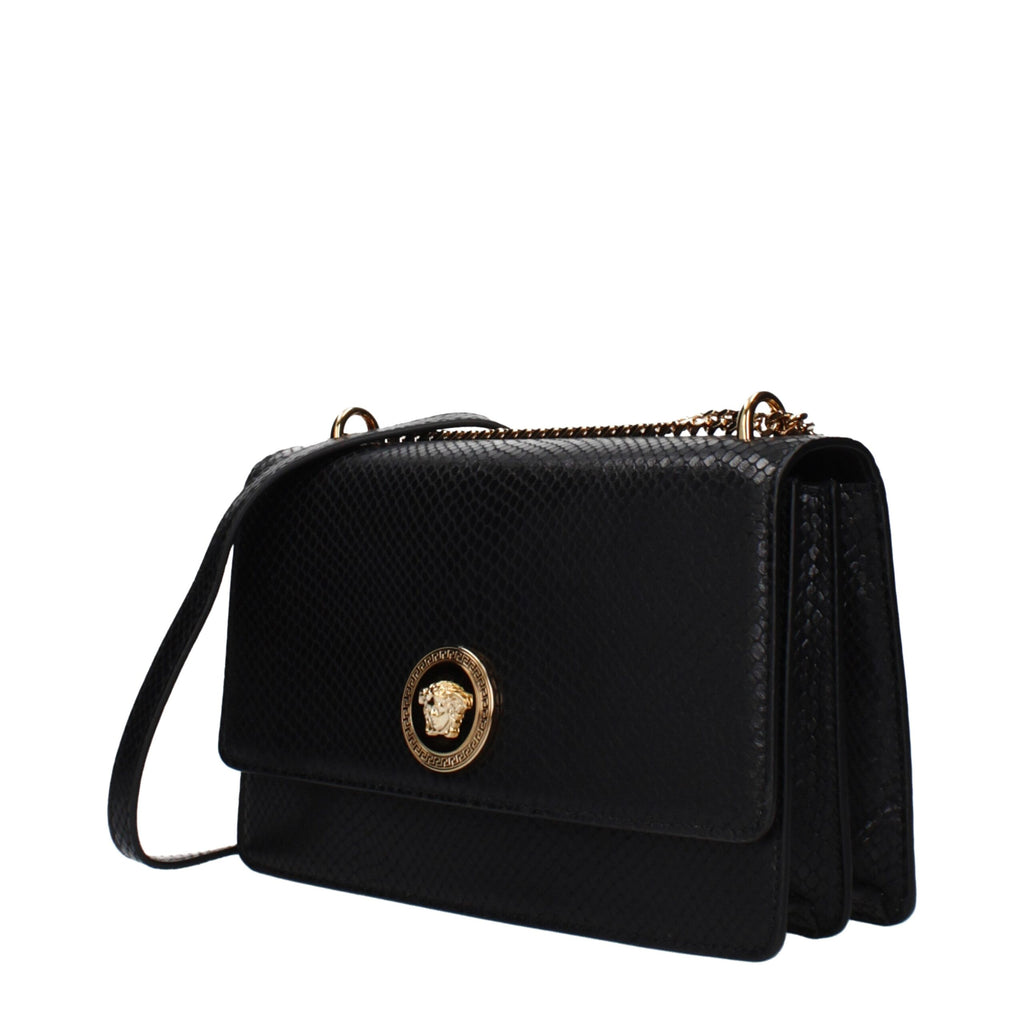Versace Black Leather Crossbody Bag