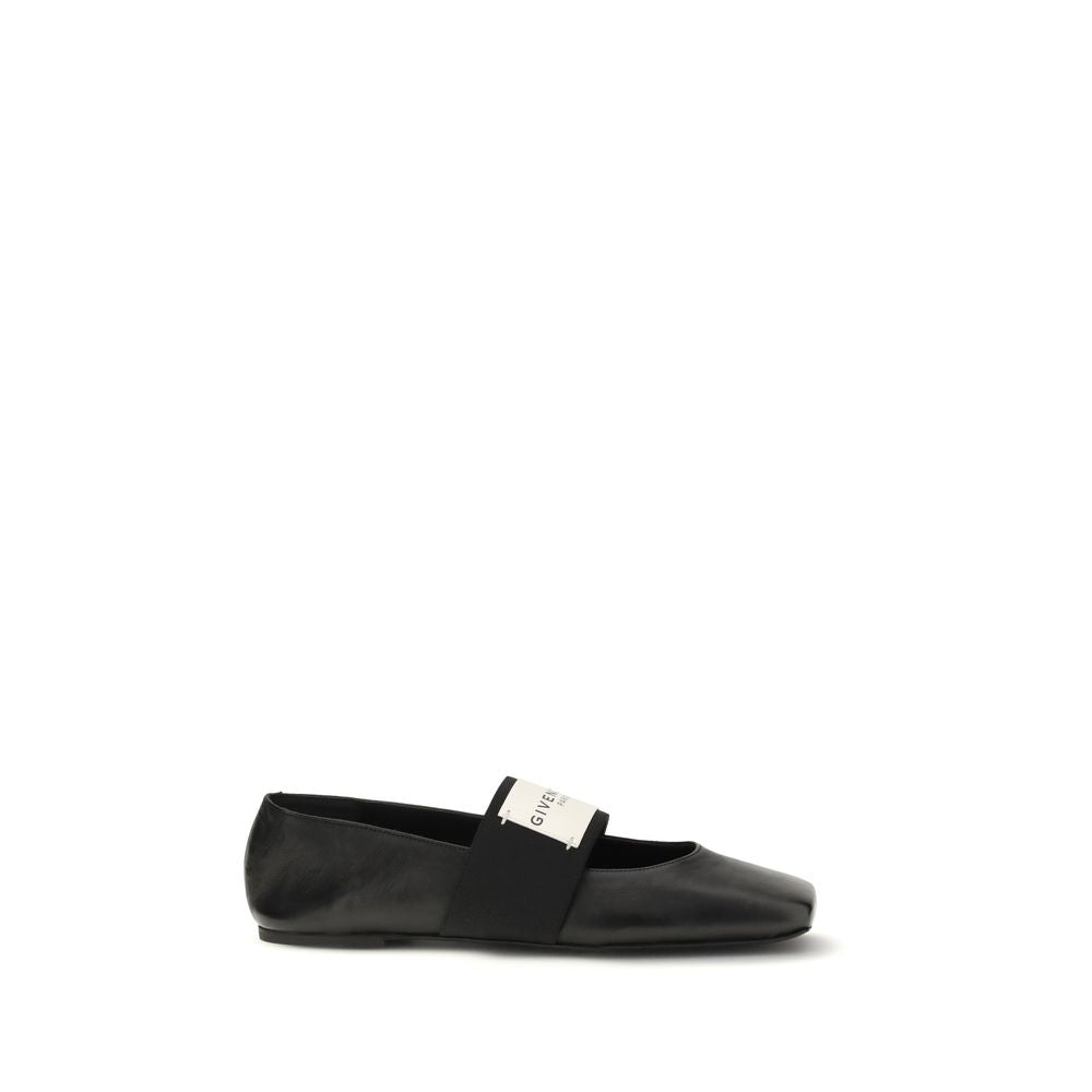 Givenchy Black Lamb Ovis Aries Aries Ballet Flats