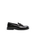 The Attico Black Calfskin Slip-On Loafers