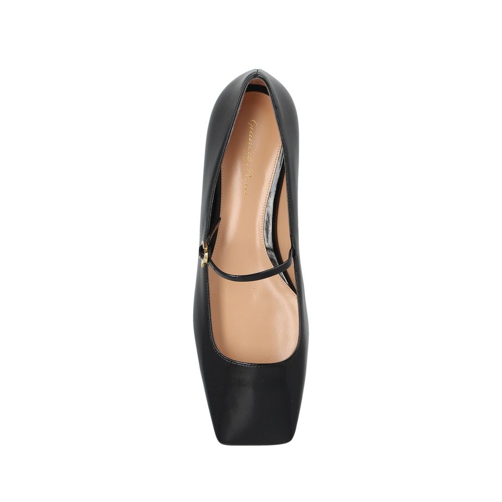 Gianvito Rossi Black Calfskin Ballet Flats