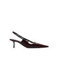 Saint Laurent Burgundy Calfskin Mid Heel Pumps