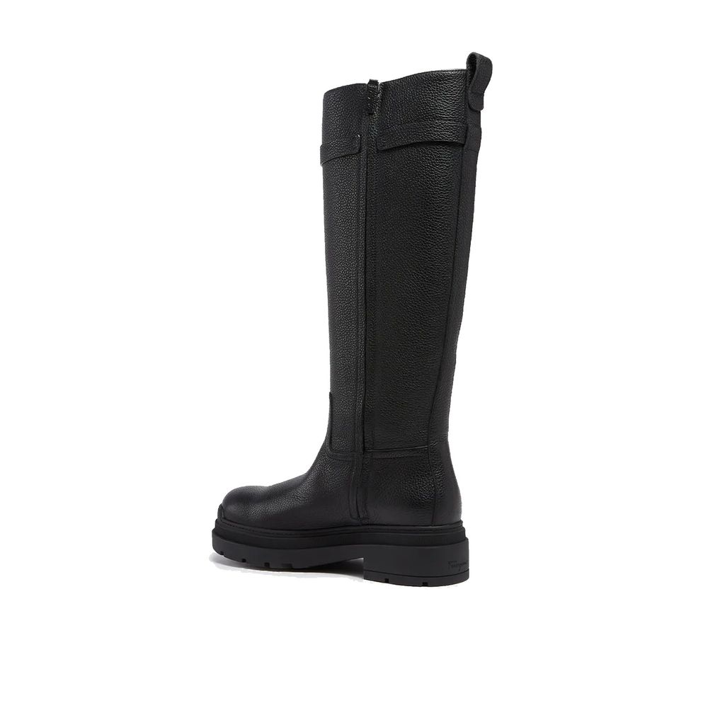 Salvatore Ferragamo Black Calfskin Boots