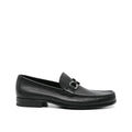 Salvatore Ferragamo Black Calfskin Slip-On Loafers