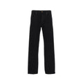 Saint Laurent Black Cotton Relaxed Fit Jeans
