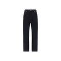 Saint Laurent Black Cotton Straight-Leg Jeans