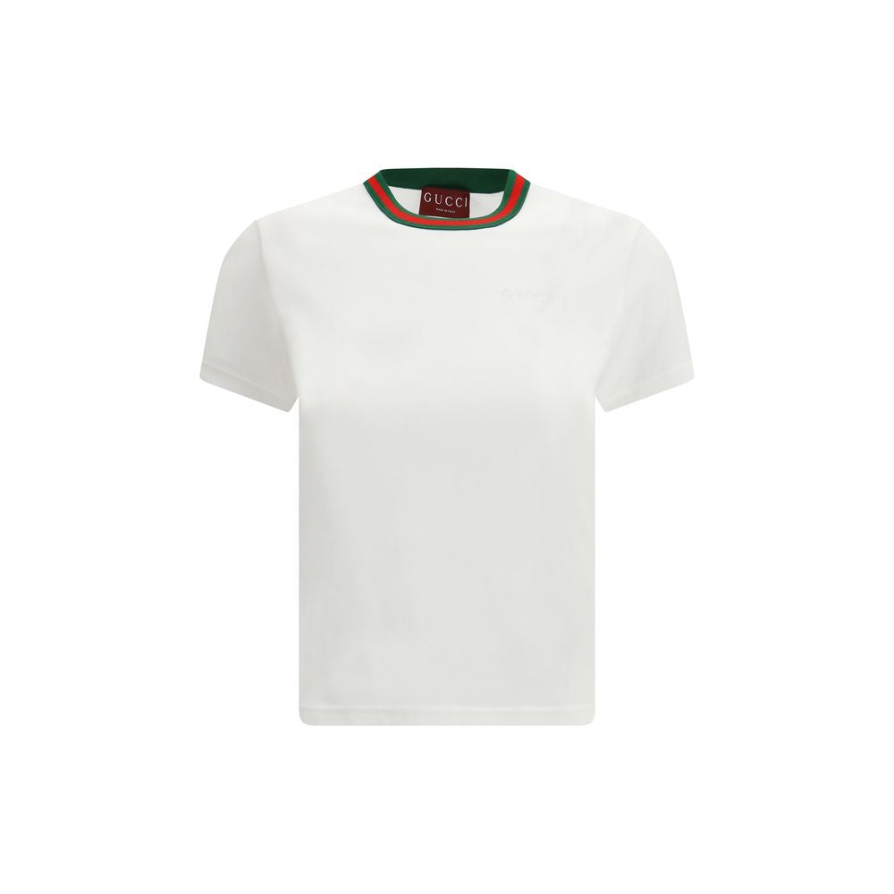 Gucci White Cotton T-Shirt