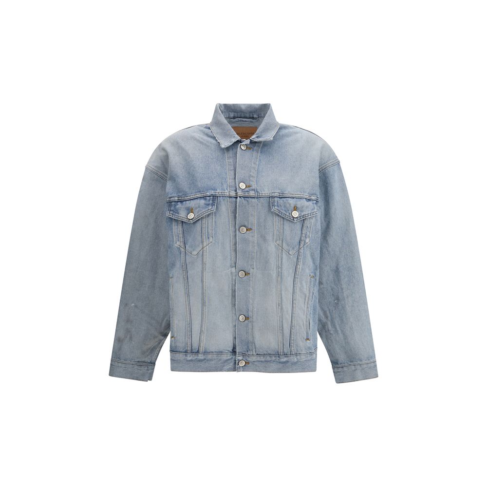 Balenciaga Blue Cotton Denim Jacket
