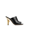Bottega Veneta Black Lamb Leather Mules