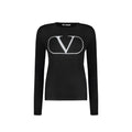 Valentino Black Virgin Wool Cashmere Sweater