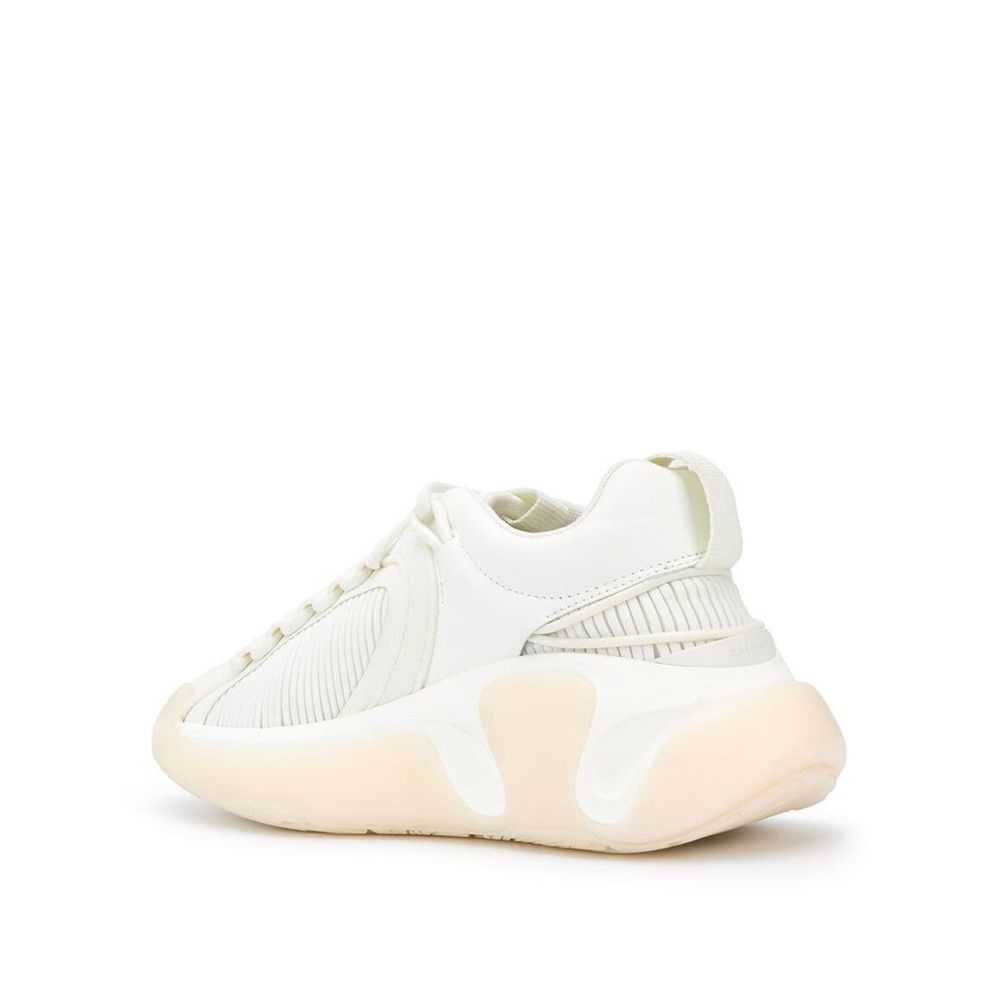 Balmain White Fabric Athletic Sneakers