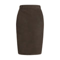 Saint Laurent Brown Denim Skirt