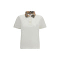 Burberry White Cotton Polo Shirt