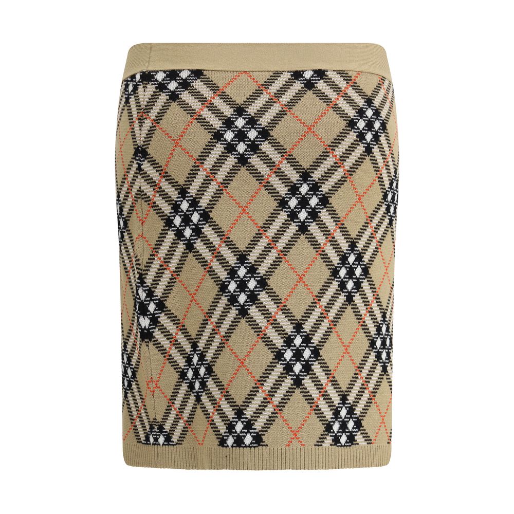 Burberry Beige Wool Mini Skirt