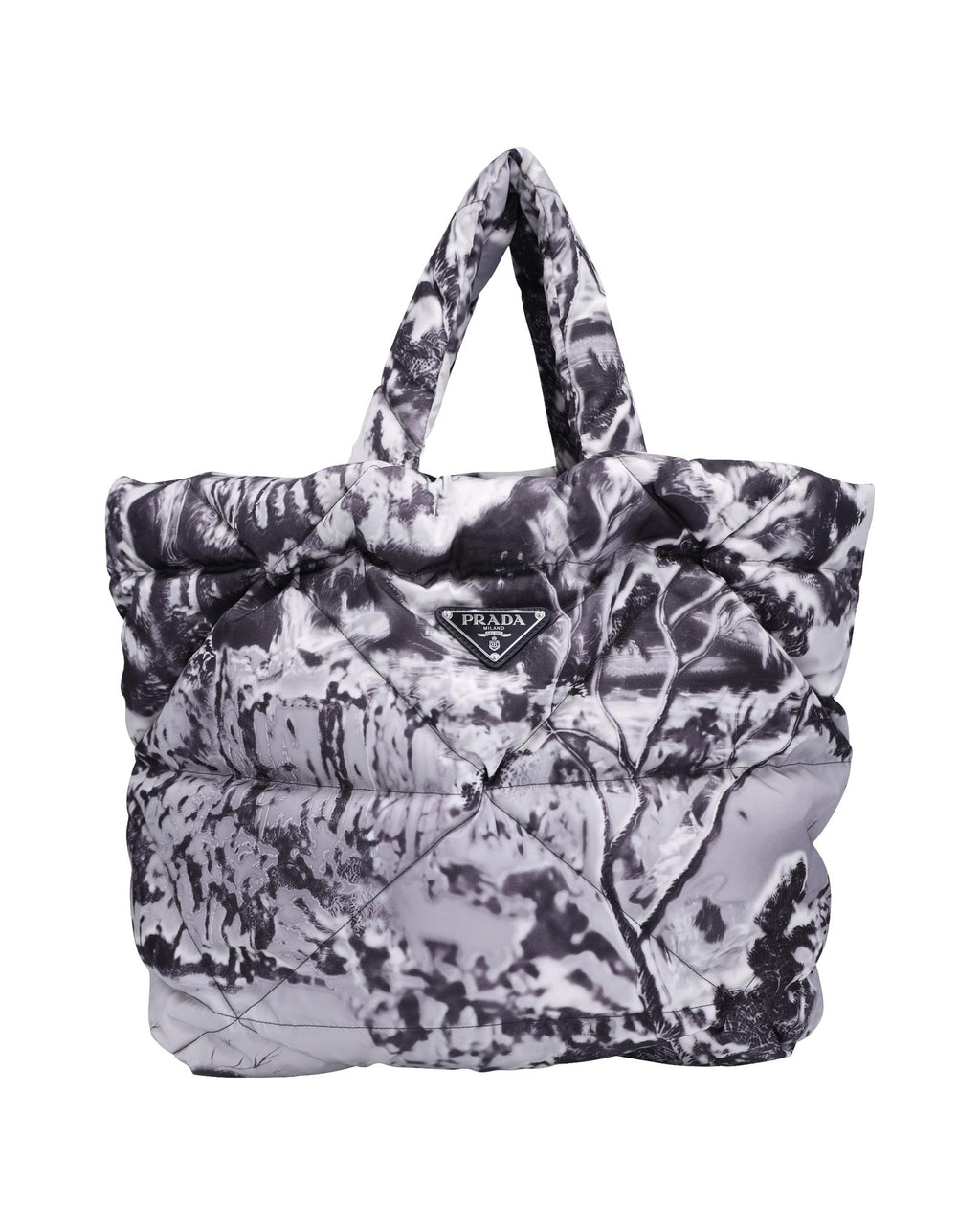 Prada Gray Nylon Tote Bag