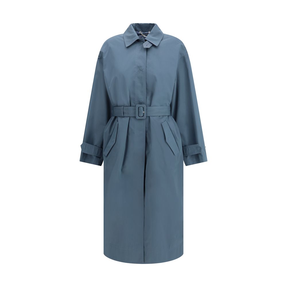 Fendi Blue Cotton Coat
