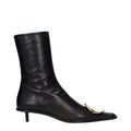 Jil Sander Black Leather Ankle Boots