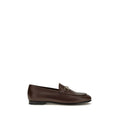 Gucci Brown Calf Leather Bos Taurus Slip-On Loafers
