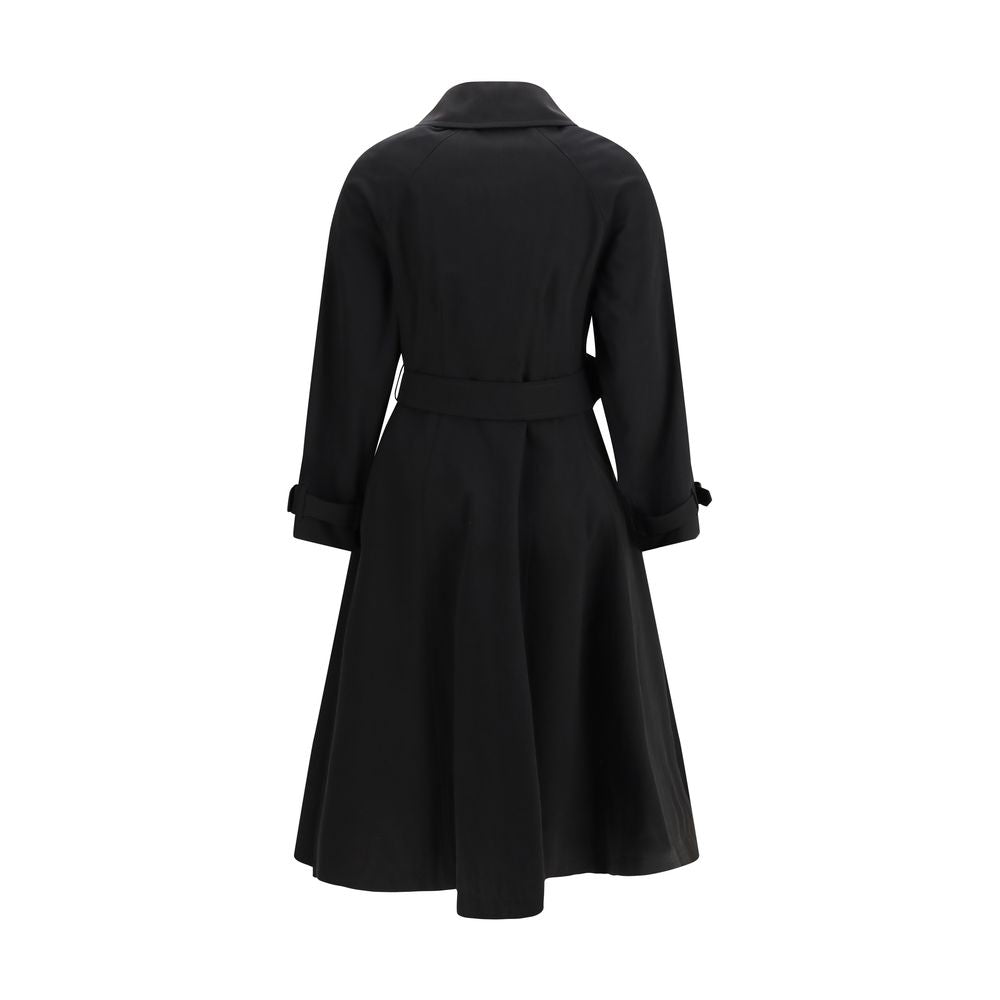 Burberry Black Cotton Trench Coat
