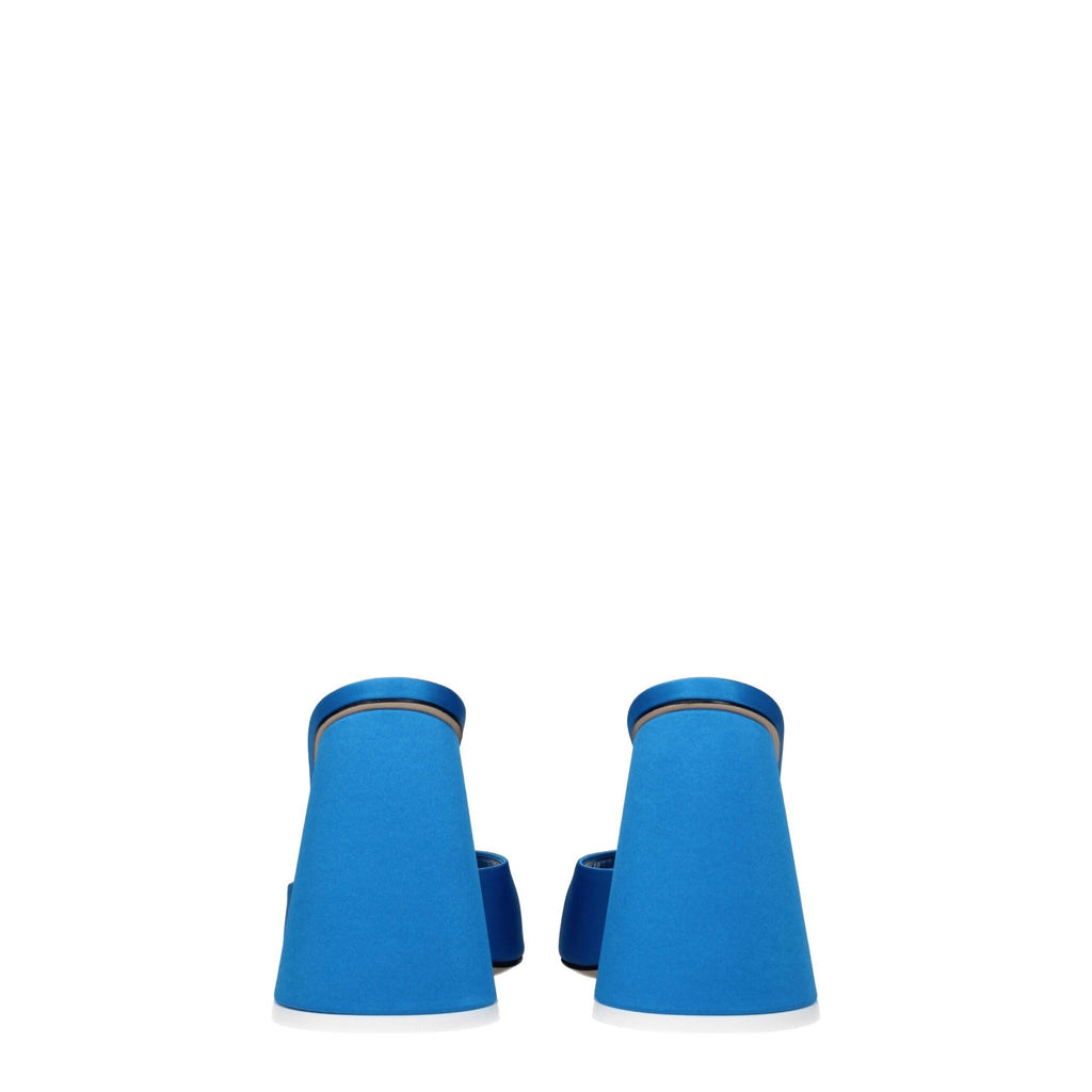 The Attico Light Blue Satin Platform Sandals