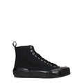 Jil Sander Black Fabric High Top Sneakers