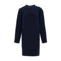 Gucci Navy Blue Wool Short Dress
