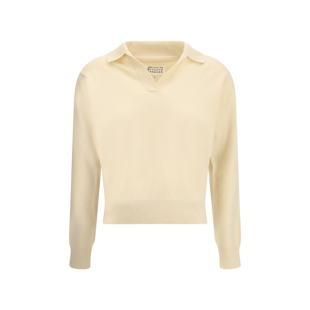 Margiela Beige Fleece Wool Sweater