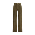 Saint Laurent Bicolor Cotton Casual Pants