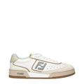 Fendi White Leather Low Top Sneakers