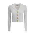 Balmain White Viscose Cardigan