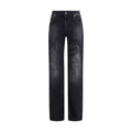 Balenciaga Black Cotton Relaxed Fit Jeans
