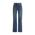 Saint Laurent Blue Cotton Straight-Leg Jeans