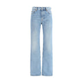 Saint Laurent Blue Cotton Straight-Leg Jeans