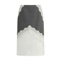 Jil Sander Gray Polyester Midi Skirt
