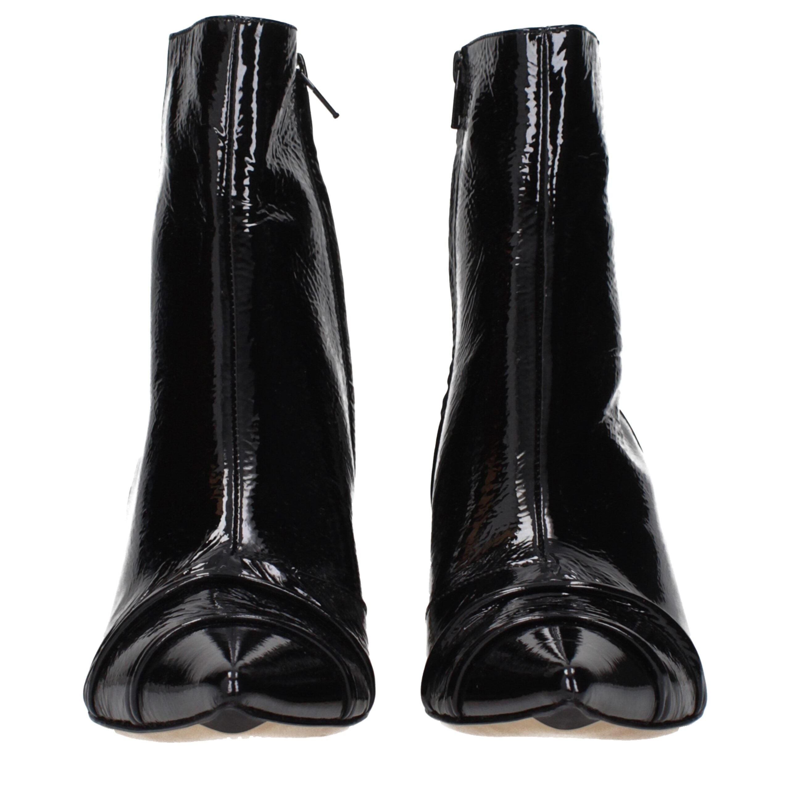 Maison Margiela Black Leather Ankle Boots
