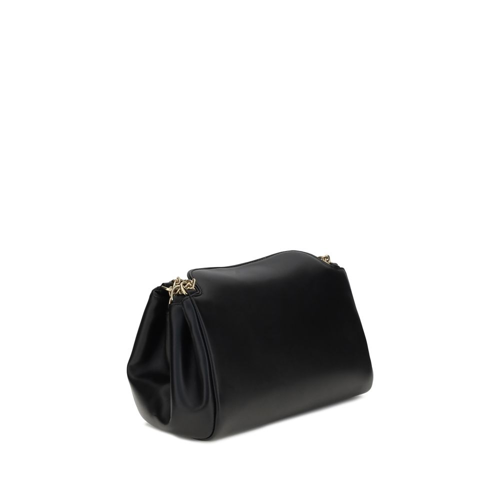 Prada Black Calf Leather Bos Taurus Shoulder Bag