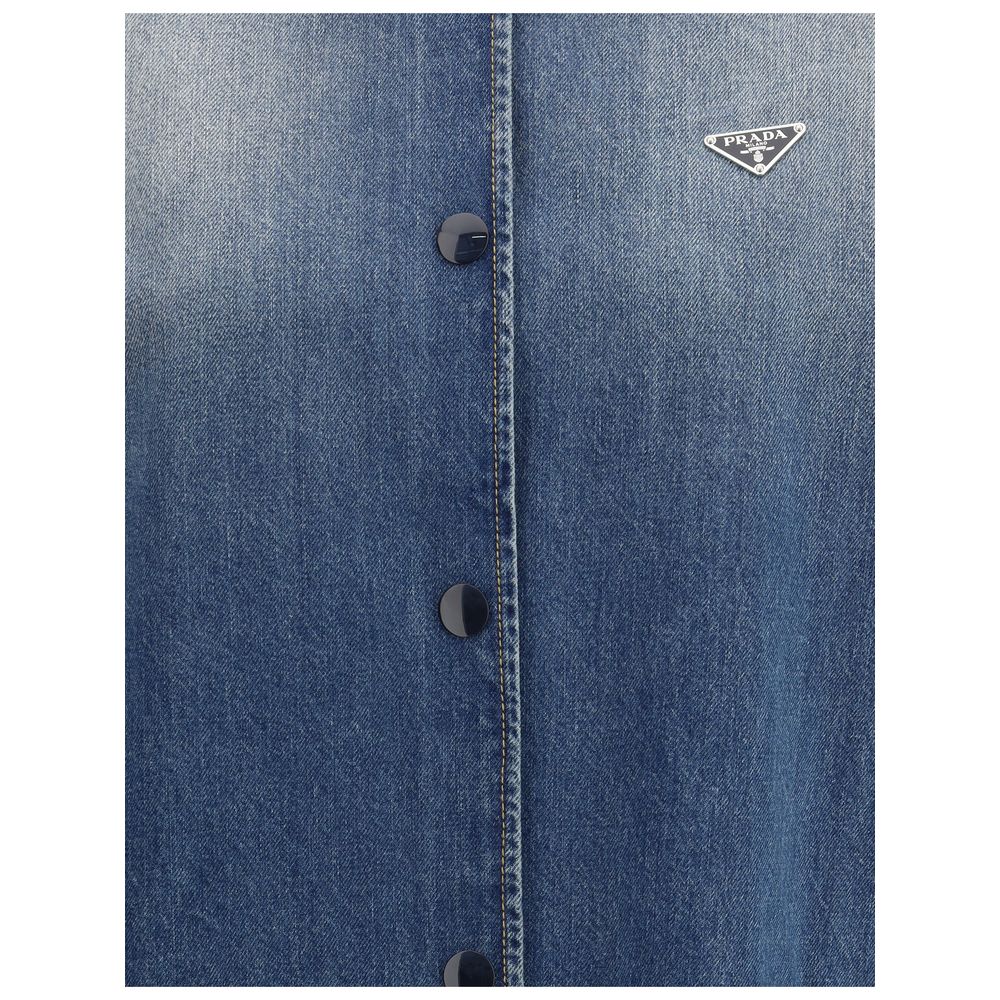 Prada Blue Cotton Denim Jacket