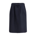 Prada Blue Fleece Wool Midi Skirt