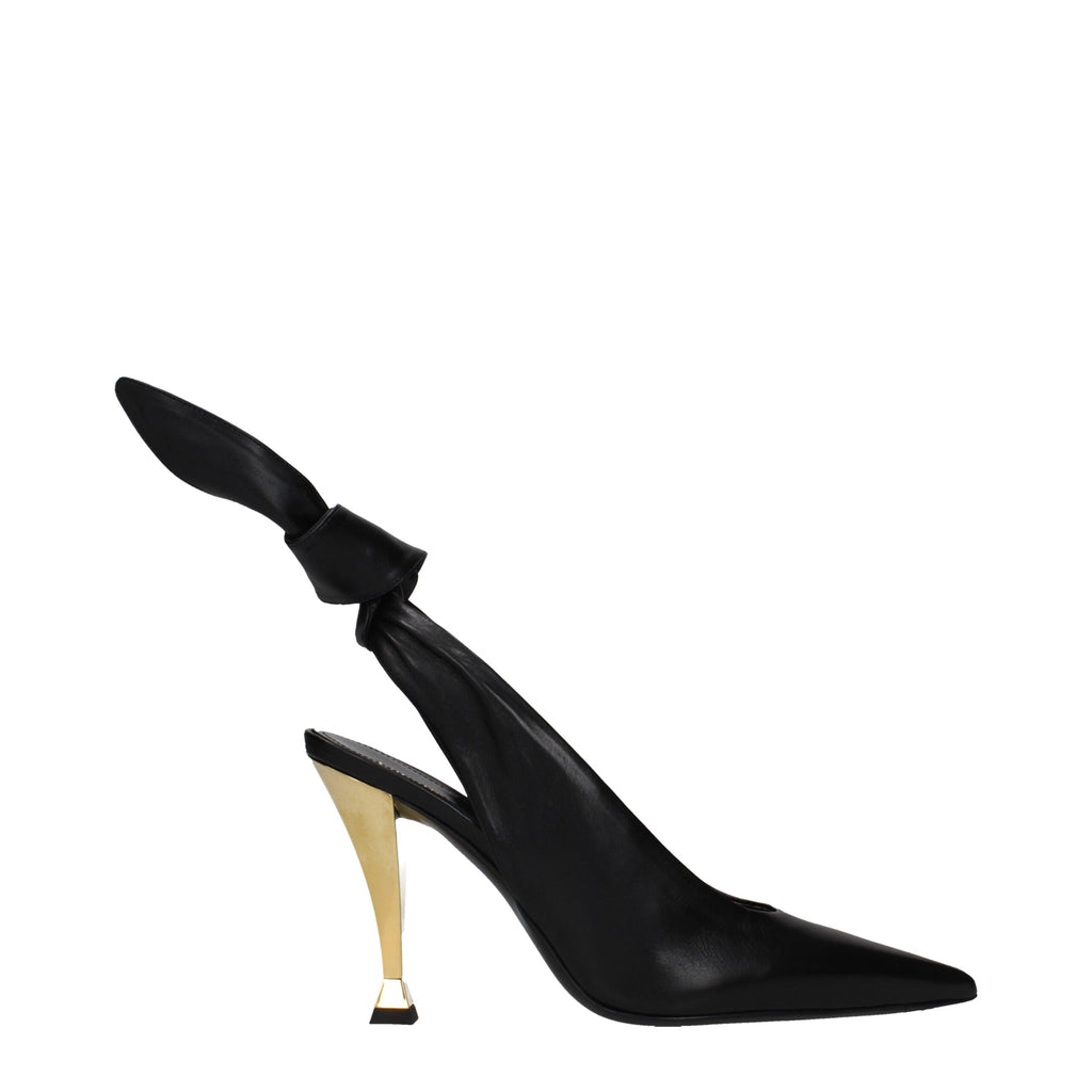 Givenchy Black Leather High Heel Pumps
