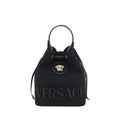 Versace Black Fabric Backet Bag
